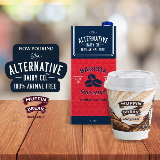 <p>It’s World Vegan Day and to celebrate, Muffin Break are welcoming Alternative Dairy Co’s Oat Milk to the family! Head down and try Oat Milk in your coffee today, at Muffin Break! Don’t forget, they never charge extra for plant-milks!</p>
