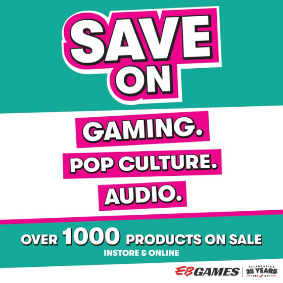 <p>Now’s your chance to SAVE ON over 1000 awesome products across gaming, pop culture, and audio at EB Games, available for a limited time only!</p>
<p> </p>

